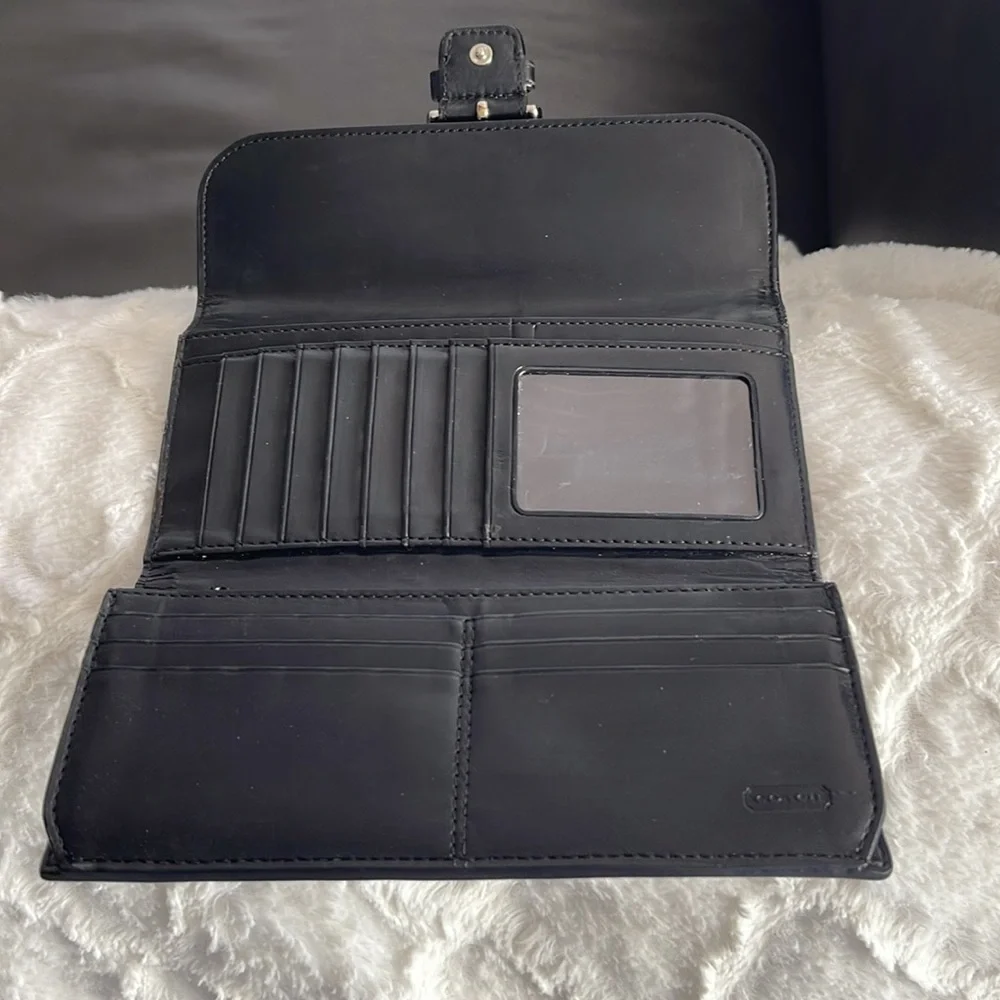 Coach Black and Brown Wallet Y2K Soho EUC - Picture 3 of 6